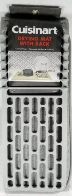 Brand New Cuisinart Dish Drying Mat With Rack Grey Gray - Free Shipping!