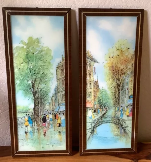 Hand-Painted Canvas Home Decor Paris Street Abstract Oil Painting Art  Modern wal