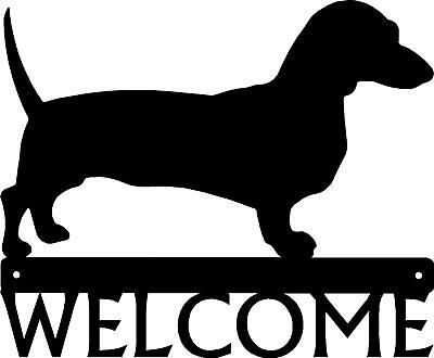Dog Welcome Sign Dachshund - Made in USA - Size 12" x 9.25"