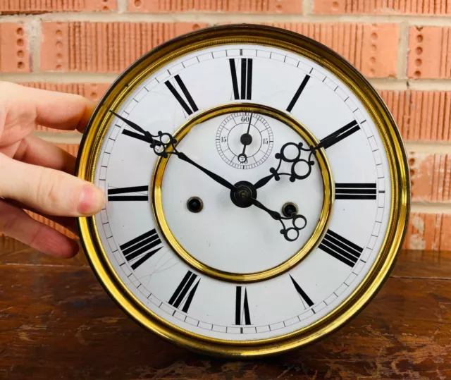 Antique Vienna Regulator Weight Driven Wall Clock Chiming Movement Spare Part