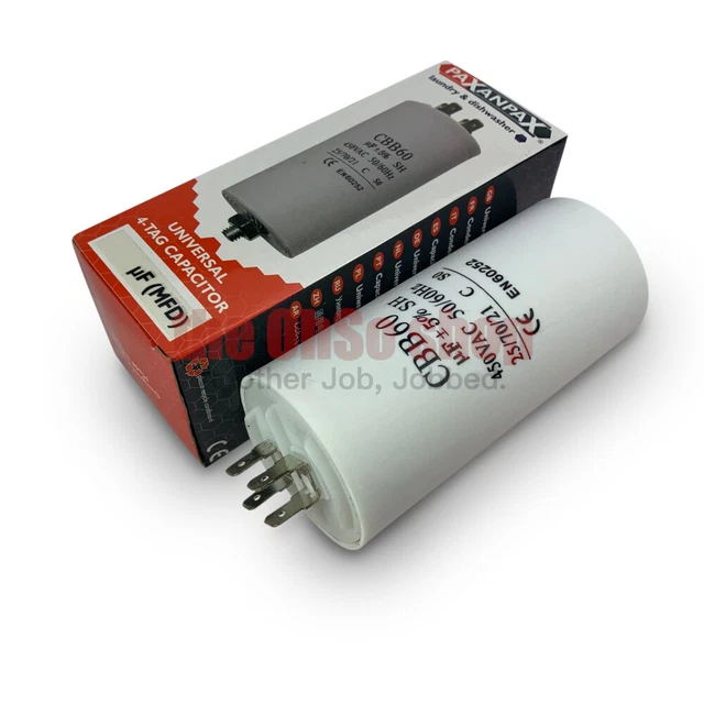 Condensateur De Démarrage Moteur CBB60 8µF (8uF) 450V Avec Cosses - Neuf, Pour Moteurs électriques