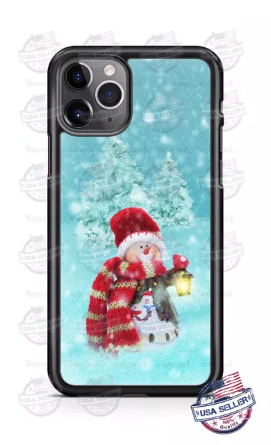 Christmas Snowman Motif Holiday Phone Case For iPhone 14 Samsung S22Ultra Google