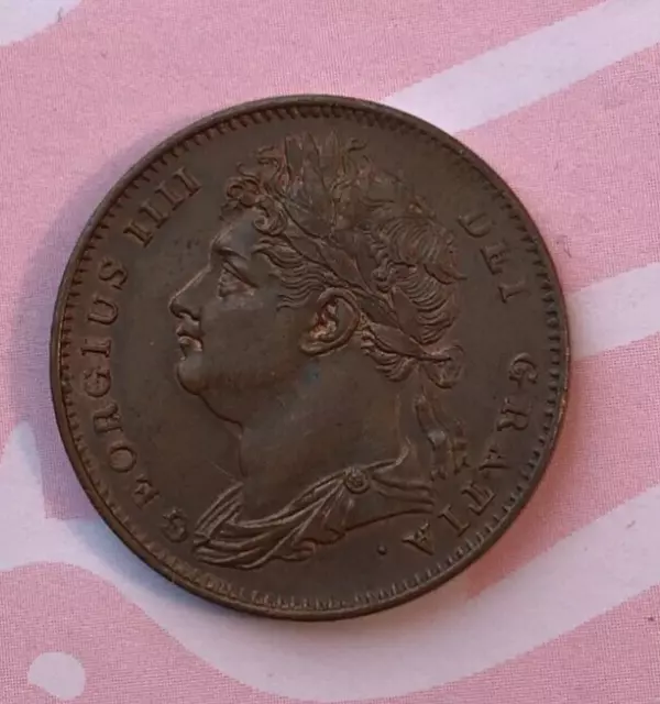 1825 Georgius IIII Farthing With Mint Lustre High Grade