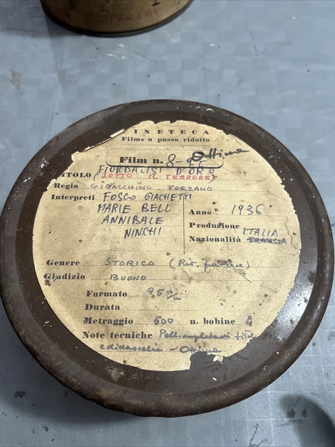 Rare Film 1936 Dessous Il Terroristes 4 Bobines 9,5 MM