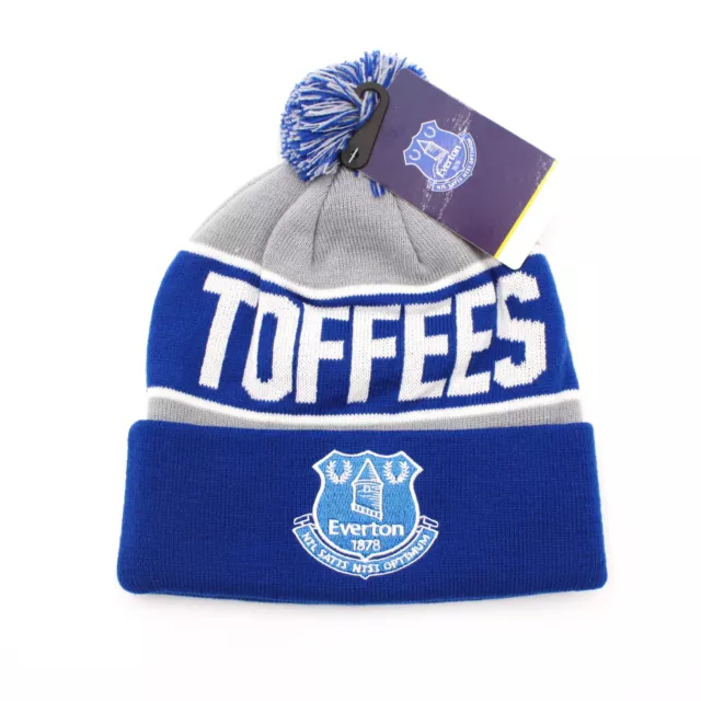 Everton FC Official Toffees Bobble Hat Royal Adult & Junior EFC Gift
