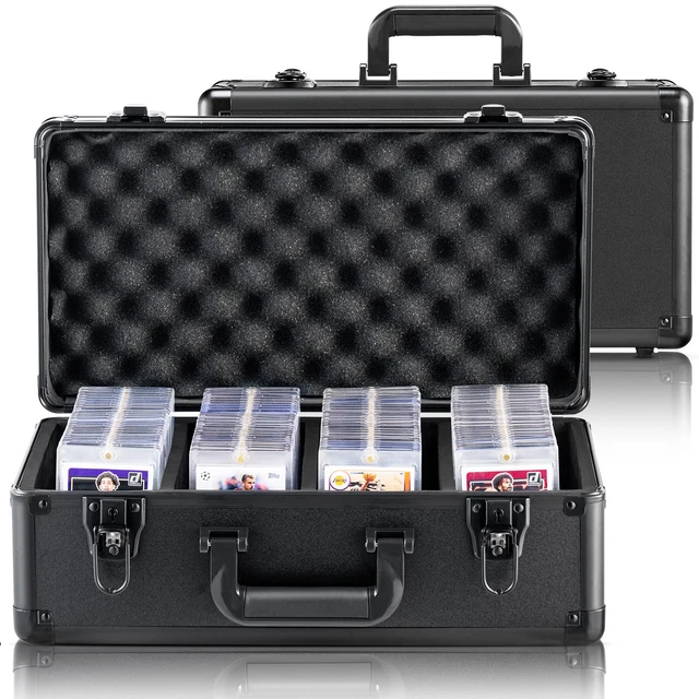 Boîte Rangement Sécurisée Pour Cartes Gradées PSA BGS SGC - 4 Emplacements, Verrou Code, Jusqu'à 120 Cartes Coffre Verrou à Code 3 Chiffres