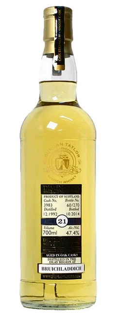 bruichladdich 21 year old DUNCAN TAYLOR 1992 47,4%
