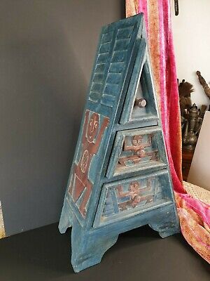 Old Borneo Triangular Three Drawer Cabinet …beautiful collection and display pie