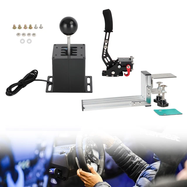 USB Handbrake with L Clip and H 7+R Shifter fit Thrustmaster T300RS/GT PC Window