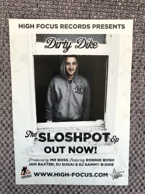High Focus Dirty Dike The Sloshpot EP Promo Flyer Sticker UK Hip Hop