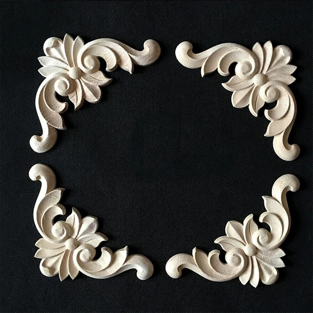 Hogar Madera Pared Decoración Estilo Europeo Flores 4 4cm-20 20cm