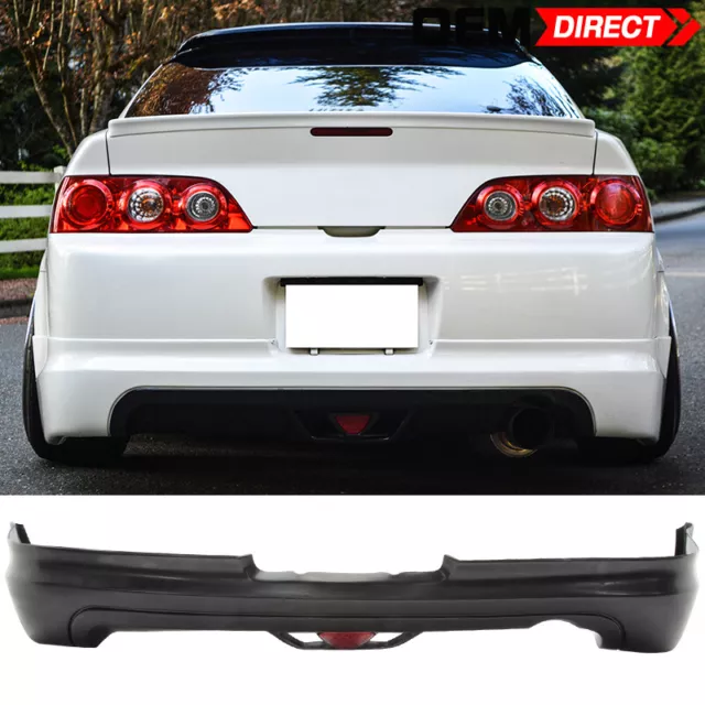 Fits 05-06 Acura RSX Coupe 2Dr Mugen Style Rear Bumper Lip With Led Brake Light