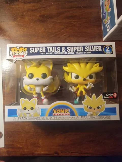 Funko Pop! SONIC THE HEDGEHOG: Super Tails & Super Silver 2-Pack [Spec –  BoomLoot