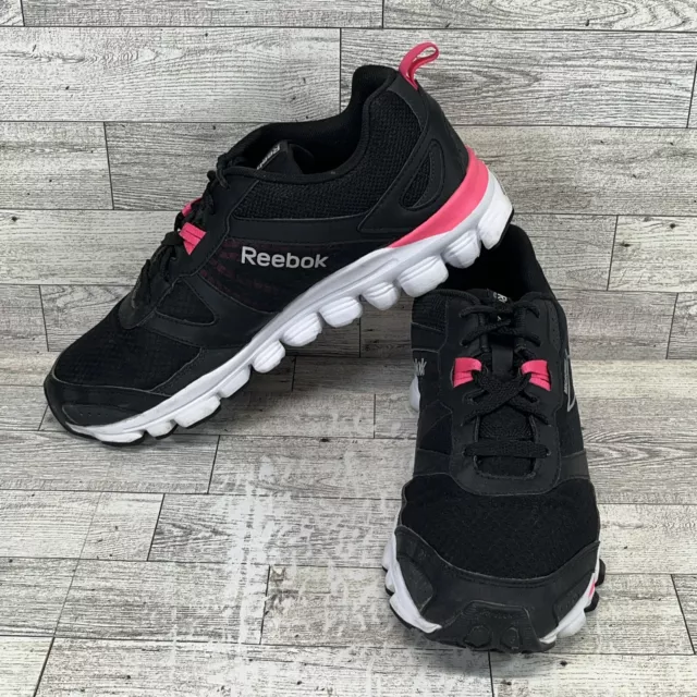 Reebok Hexaffect Run 2.0 MT  Black Pink White Running Shoes Women Size 10