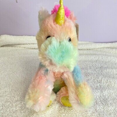UNICORN RAINBOW PINK Mane Tail Plush Goffa Stuffed Animal Toy 8