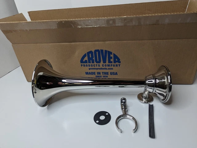 Grover 1675 Single Truktone Air Horn, Chrome