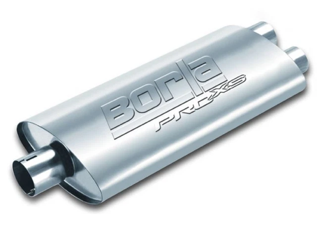 Borla Universal Center/Dual Oval 2.5in In/Dual 2.5in Out 19in x 4in x 9.5in Notc