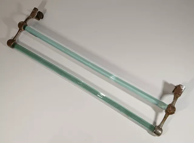 Ancien Porte-Serviette Tringle de Blanchisserie Glasstangen Bad