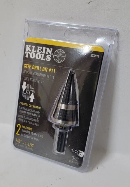 Klein Tools KTSB11 Double Fluted Step Drill Bit - Fast Shipping!! 3