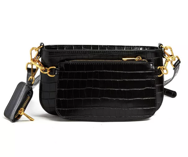 The LIKE DREAMS faux crocodile crossbody composed of premium vegan leather