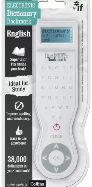 Collins Electronic English Dictionary Bookmark in White RRP £25