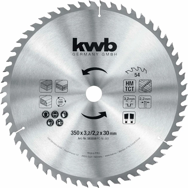 BGS Diy 3956 | Lame de scie circulaire en métal dur | 400 x 30 x 3,4