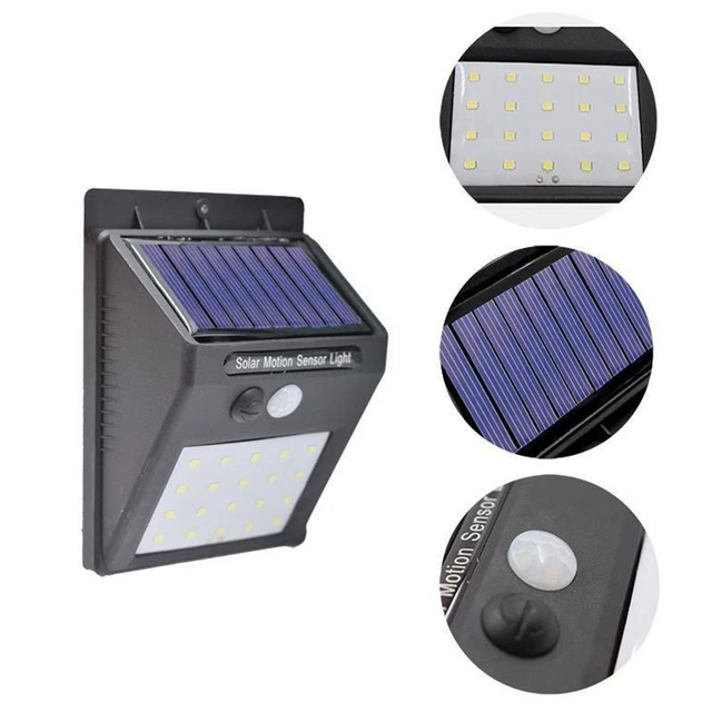 Sécurité 48 Lampe COB 20 Lampe Solaire Lampe Lumière murale Lampes de jardin 5