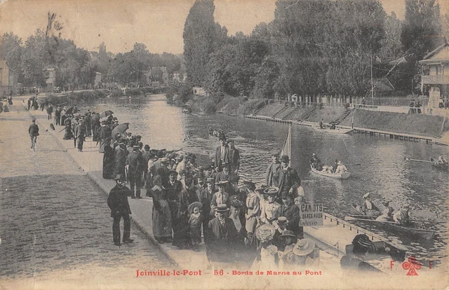 Cpa 94 Joinville Le Pont Bords De Marne Au Pont