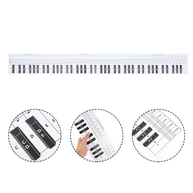 PIANO KEYBOARD CHART Piano Chart Keyboard Training Paper £12.65 ...
