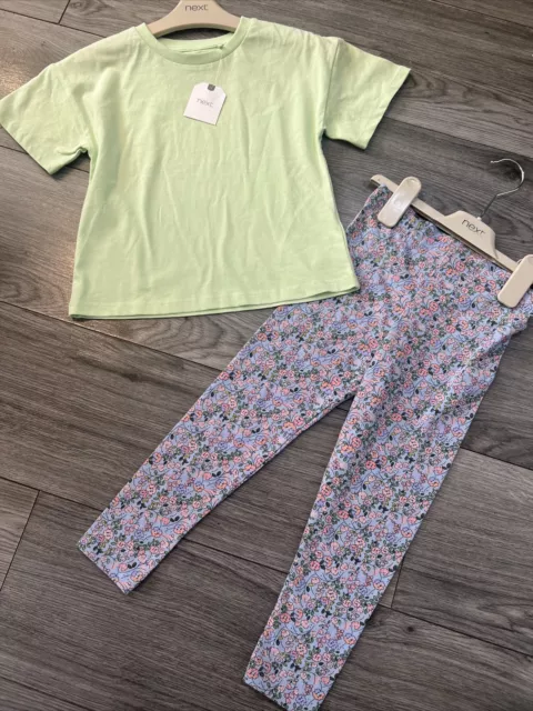 Next girls age 3-4 leggings and top outfit bundle BNWT