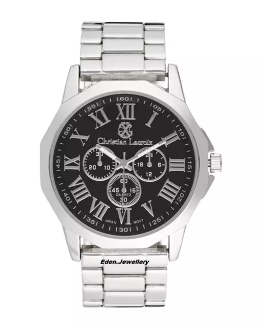 CXL by Christian Lacroix Men Silver Quartz 3 Non Sub Dials Wrist Watch WXF17680
