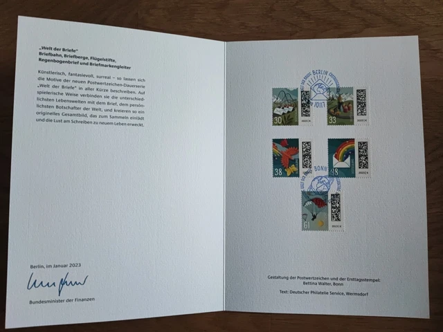 Ministerfaltkarte Welt Der Briefe Erstausgabe NEU! 2023