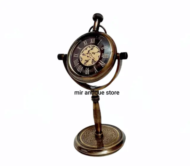 Nautical Desk Clock Brass Antique Table Clock Office Clock Best For Gift