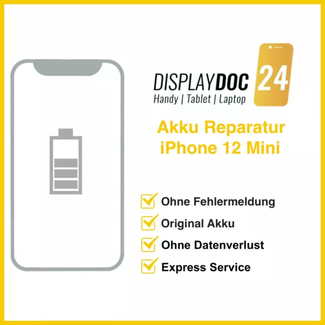 IPHONE 12 MINI Akku Reparatur Austausch Akkutausch ohne Fehlermeldung Wechsel EUR 69,00