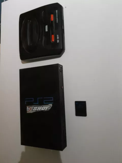 consoles vidéos vintage playstation 2 + sega 16bits