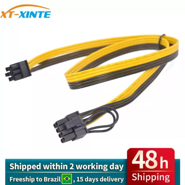 XT-XINTE 6 PCIe Port PCI pin to 8 Express Power Pin Male Supply to Male Cable to
