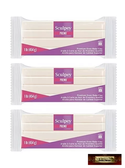 M02402x3 MOREZMORE 3 lb Acentos Premo Sculpey TRANSLÚCIDO 1 lb Arcilla de Polímero