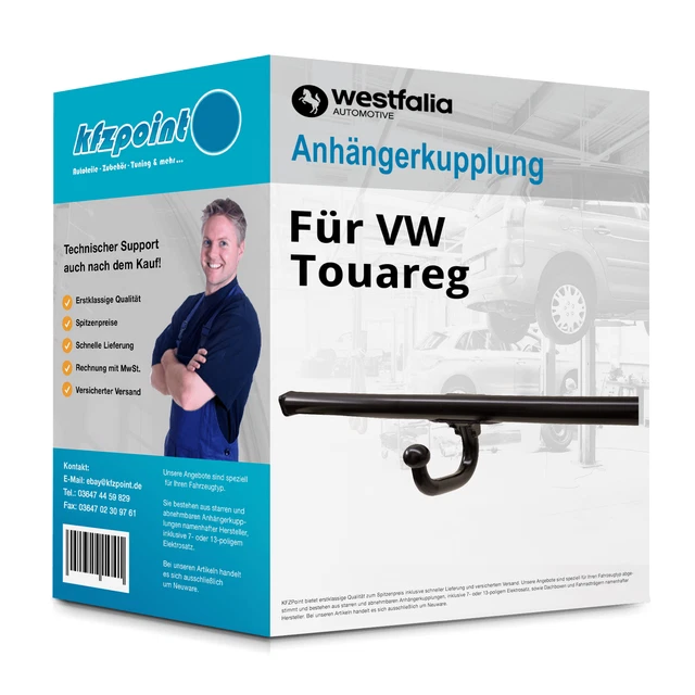 Für VW Touareg 2002-12.2004 WESTFALIA Anhängerkupplung starr neu