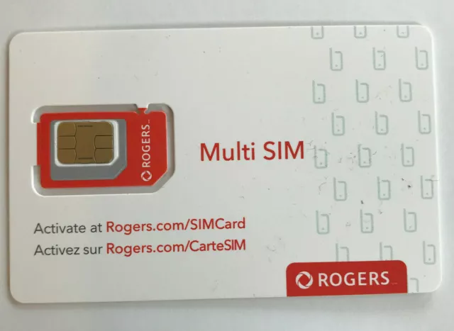 New Rogers Triple cut 3in1 Multi Sim Card 3G 4G LTE Prepaid Postpaid Nano micro