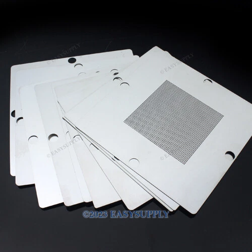 Bga Rework Kit 10Pcs 80X80Mm Stencils For Most Chips With The Same Solder Pitch