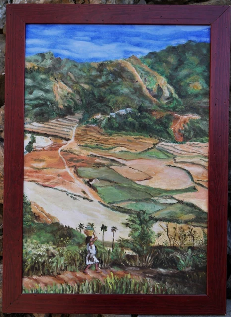 tableau animé: rizières à Madagascar