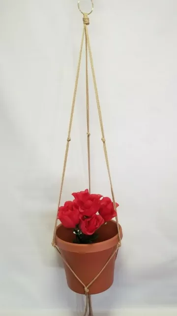 MACRAME PLANT HANGER 38 inch Basic Style - Choose Color