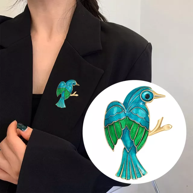 Exquisite Craftsmanship Brooch Shawl Badge Elegant Bird Shape Pin for Lapel