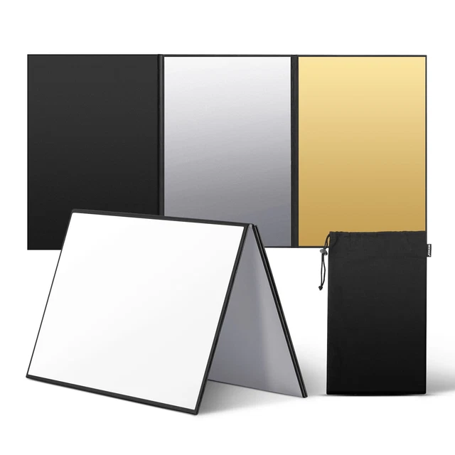 Placa difusora reflectora de luz de cartón NEEWER 4 en 1 12"" x 8"" para fotografía