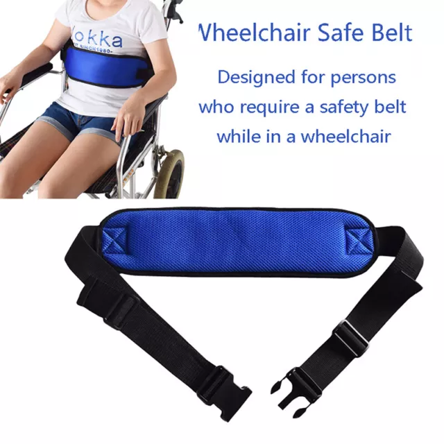 Wheelchair Seat Belt Cushion Harness Straps Safety Adjustable Front Latch Buc-wf