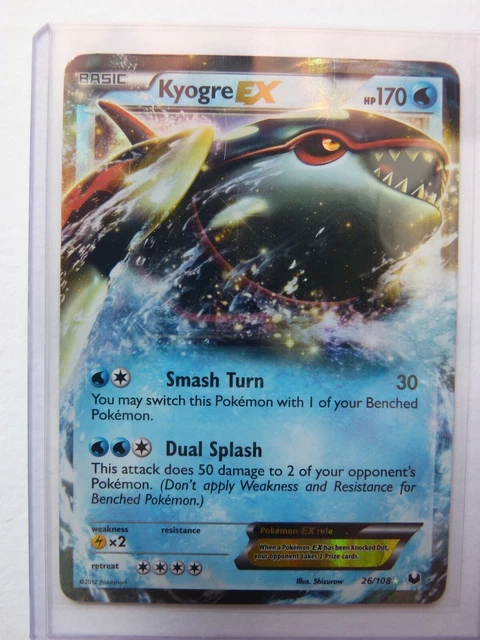 Pokemon TCG - Kyogre EX, Black & White Dark Explorers, Lightly Played