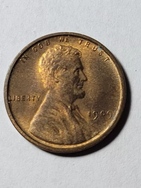 1909 VDB Lincoln Cent Wheat Penny, Sharp Solid Gem BU RED ** Free Shipping!