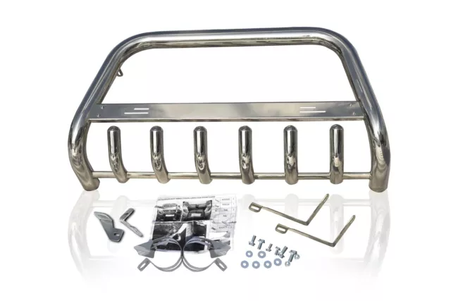 Bull BAR Abar per Fiat Ducato 2007 - 2014 Acciaio Inox Staccabile Nome Piastra