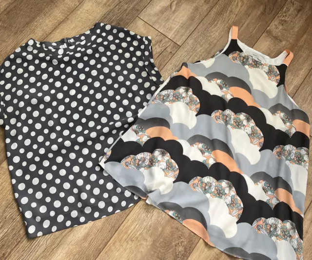 Bundle X 2 Lovely Little Next Grey/Peach Summer Tops - Size 8