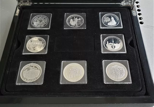 16 Münzen 320 Gr. Silber 999, Brd Ddr , Berlin 1989, Mauerfall Wiedervereinigung